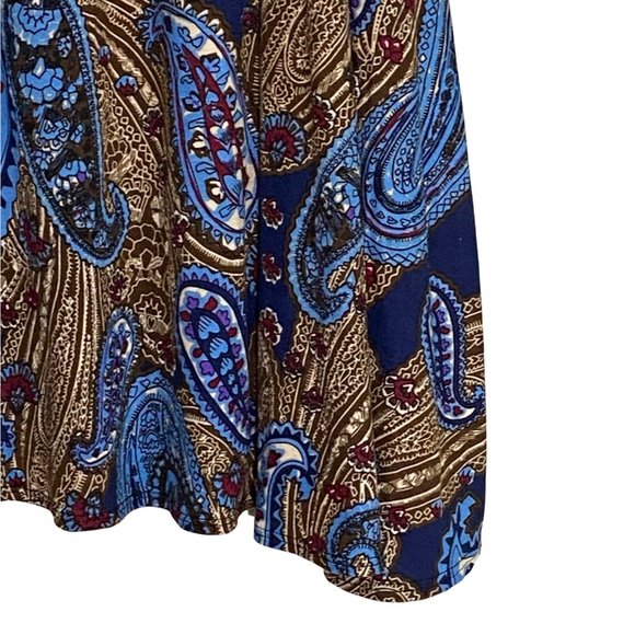 American Curvy Plus Size Paisley Knee/Mini Shift Dress Size 2X - Picture 4 of 11